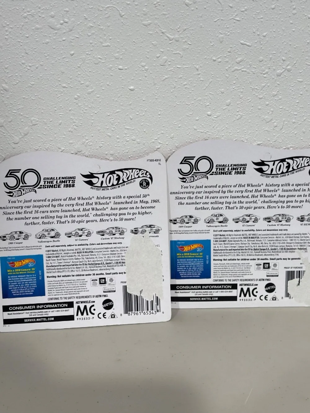 Hot Wheels 50th Anniversary Originals #2/5 Volkswagen Beetle ‘67 Hemi Barracuda